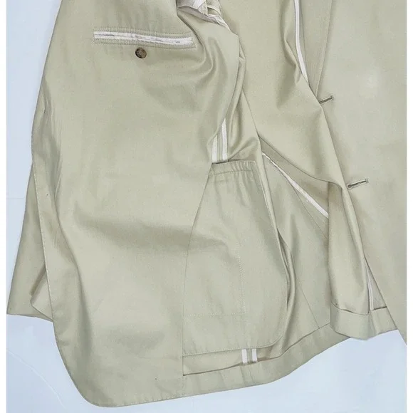 Brooks Brothers 1818 Regent Blazer Men's 42R Tan Khaki Easter Professional - Picture 5 of 11